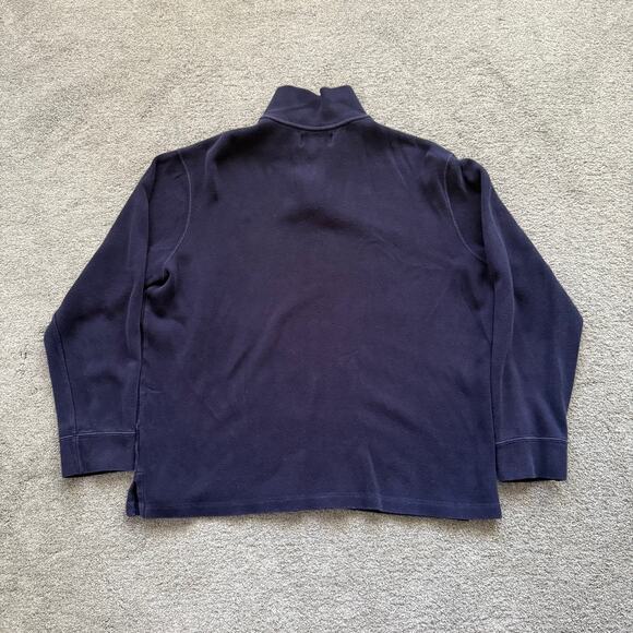 Ralph Lauren Polo Men’s Sz XL Sweater Quarter Zip Sweater Navy Blue - Picture 2 of 5